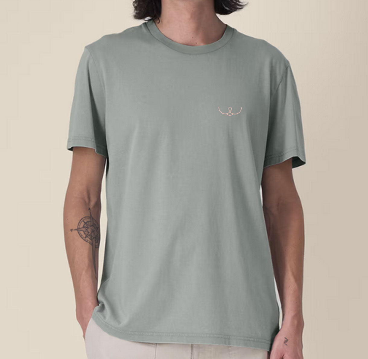 T-shirt vintage Misty Grey